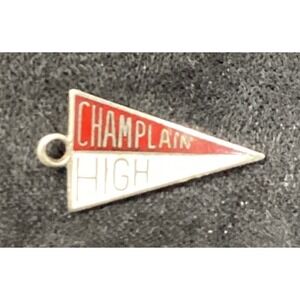 Champlain High School Enamel Pennant Charm Sterling Silver Pendant Jewelry
